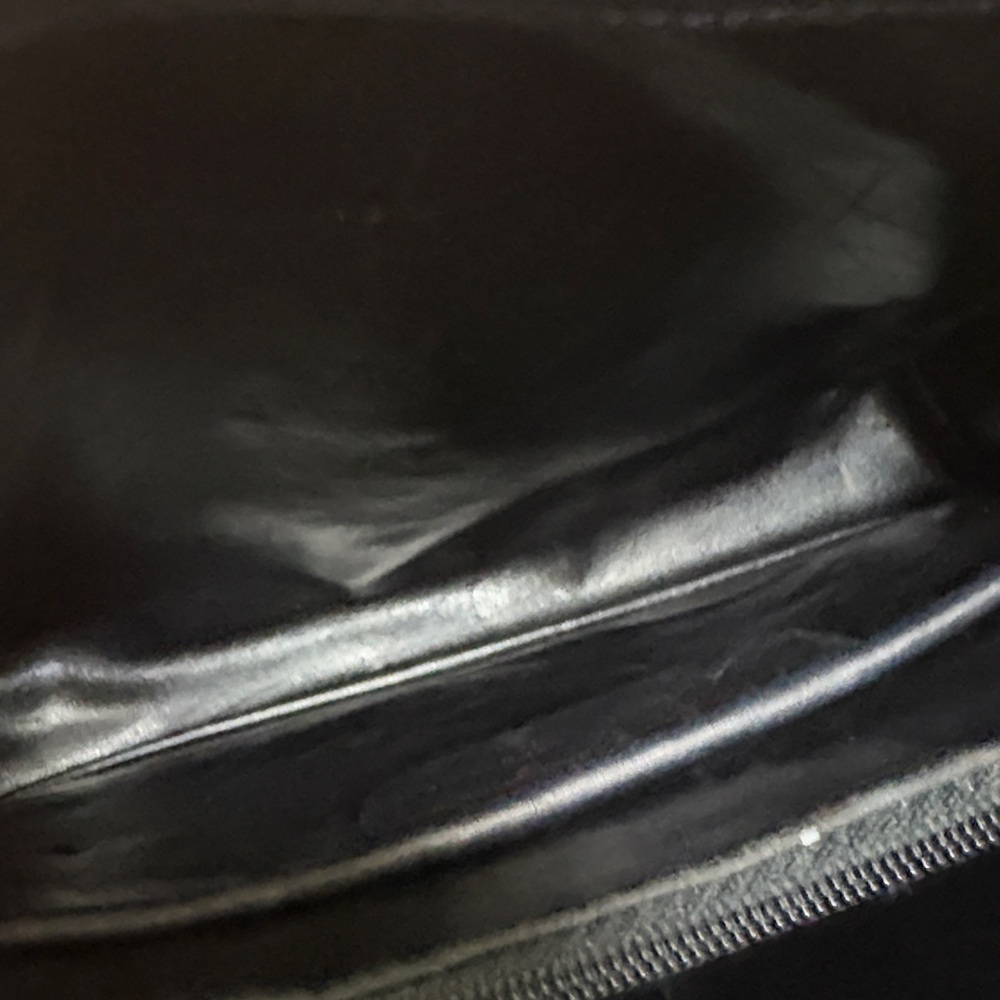 EUC Ferragamo Elegant Black Leather Handbag with Gold Accents - Picture 10 of 16